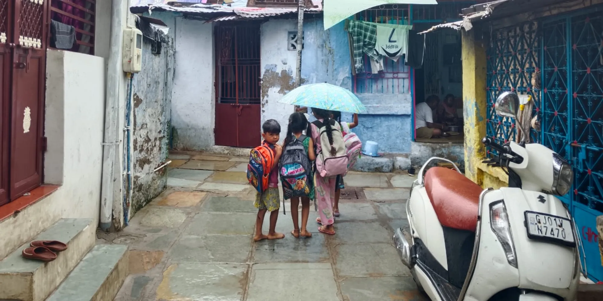 Young children at a Pankh daycare centre