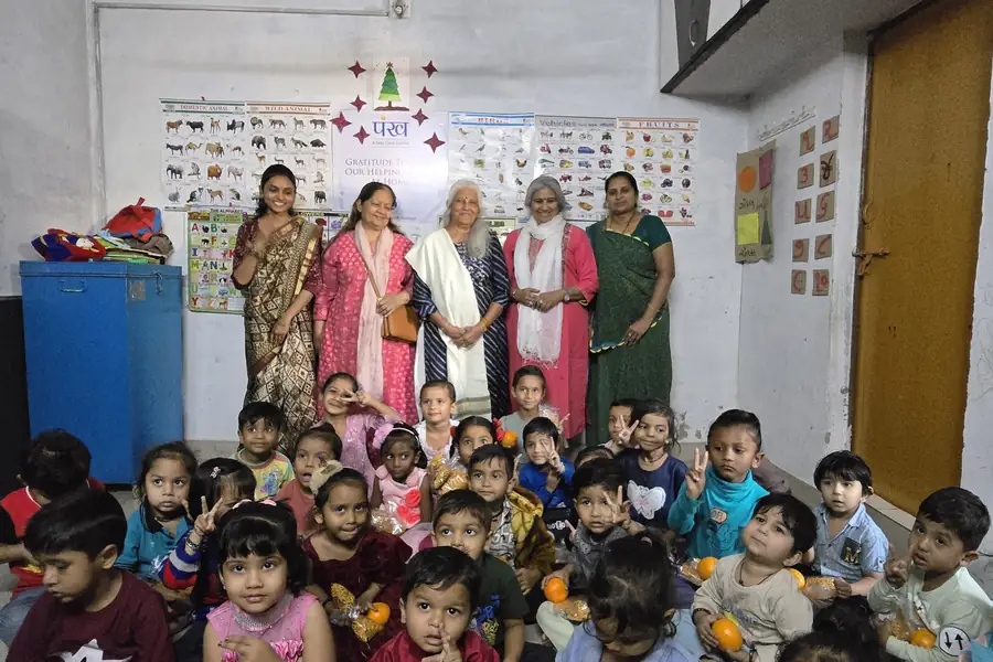 A celebration at the centre, children and teachers together in the classroom
