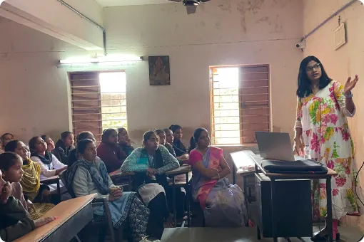 The health awareness seminar in progress
