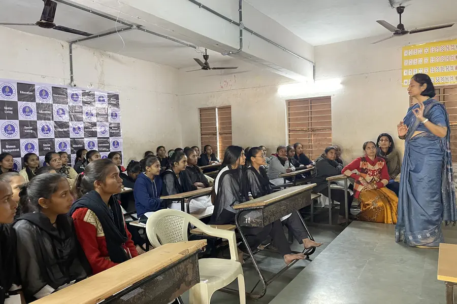 Participants listening at the health awareness seminar