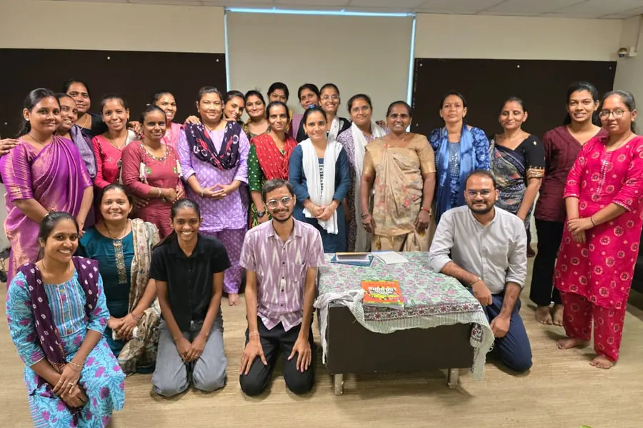 The group together at the end of a workshop