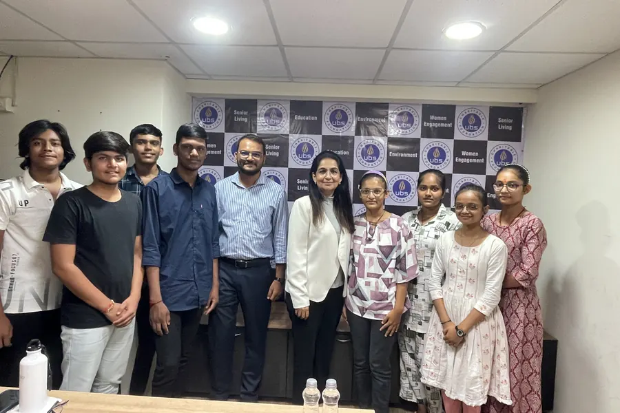 Scholarship students together after a review meeting
