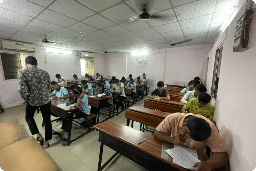 The scholarship examination in progress