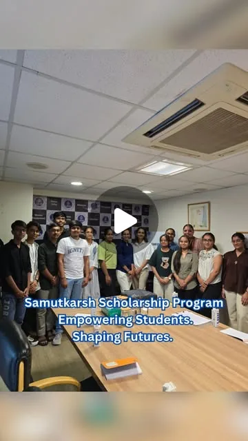 Samutkarsh scholarship students gathered for a group photograph