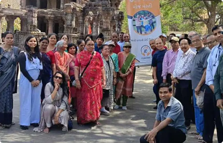 Residents together at Shantiniketan