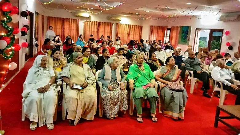 Residents together at Shantiniketan